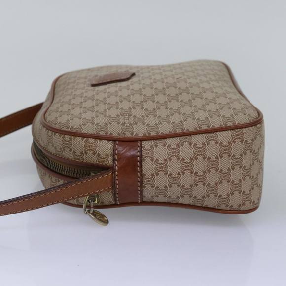 CELINE Macadam Canvas Shoulder Bag Beige Auth 77624 - Picture 3 of 16